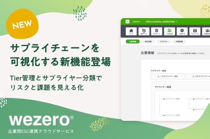 wezeroにサプライチェーン可視化機能を新たに搭載